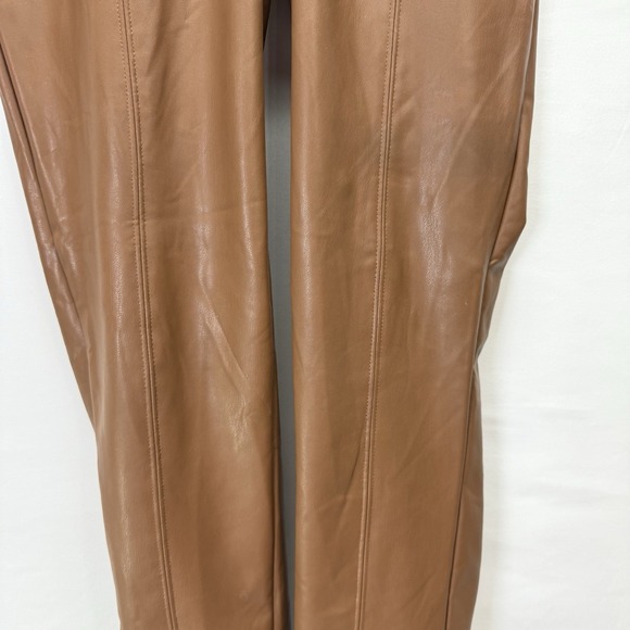 Iris Tan‎ /Brown Faux Leather Pant Size S - Picture 6 of 9